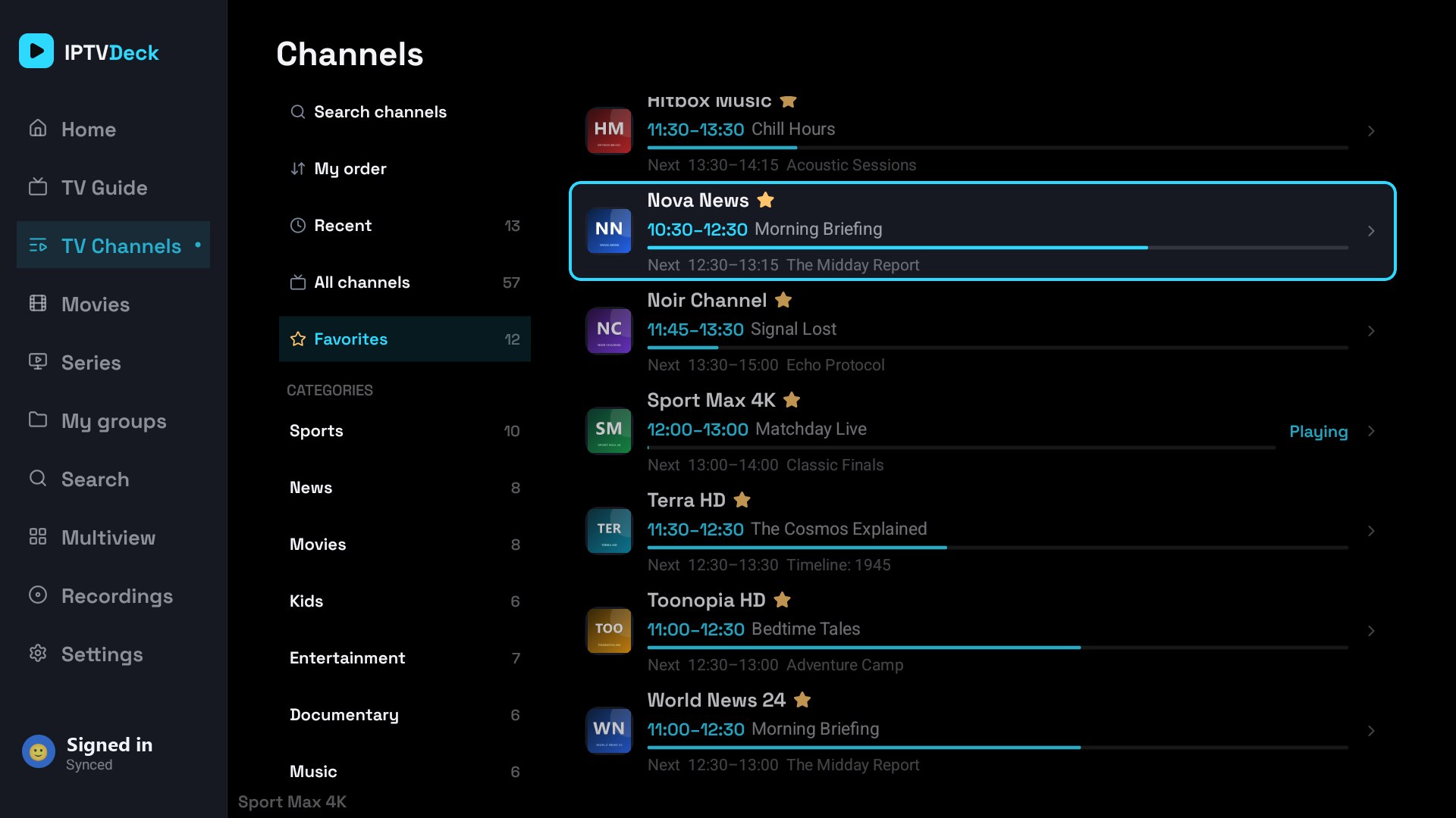 TV Channels